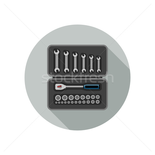 Tools flat icon. Stock photo © biv