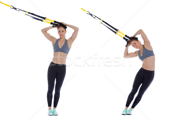 TRX standing hip drop Stock photo © blanaru