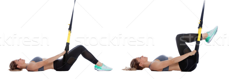 TRX bent leg raise Stock photo © blanaru