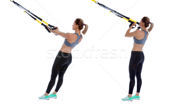TRX biceps curl Stock photo © blanaru