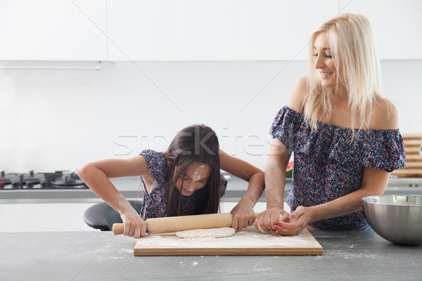 Stok fotoğraf: Anne · kız · kalite · zaman · kadın · mutlu