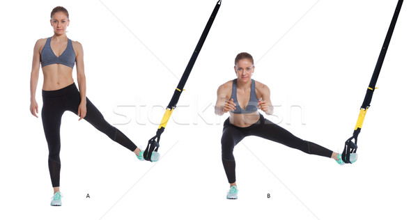 TRX abducted lunge Stock photo © blanaru