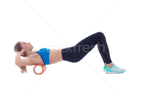 Espuma exercer explicação mulher corpo músculo Foto stock © blanaru