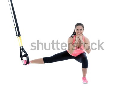 Core fitness entraîneur démonstration sac exercice [[stock_photo]] © blanaru