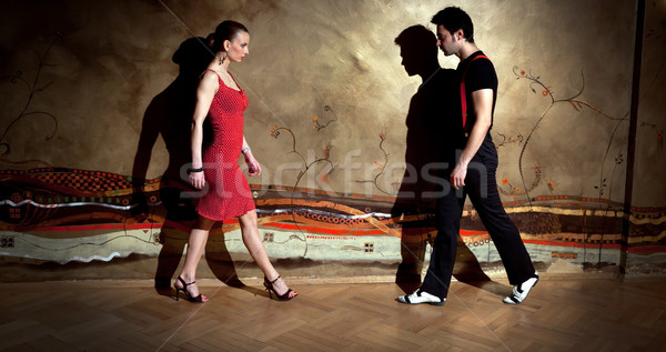 Tango uomo donna romantica dance vedere Foto d'archivio © blanaru