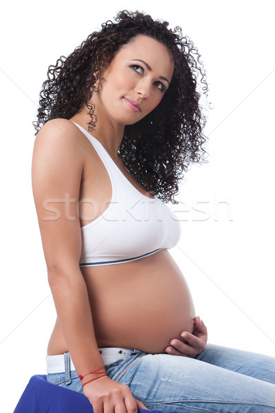 будущем беременна кавказский женщину красивой Сток-фото © blanaru
