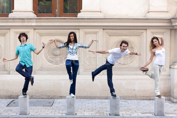 Divertimento giovani felice coppie qualità Foto d'archivio © blanaru