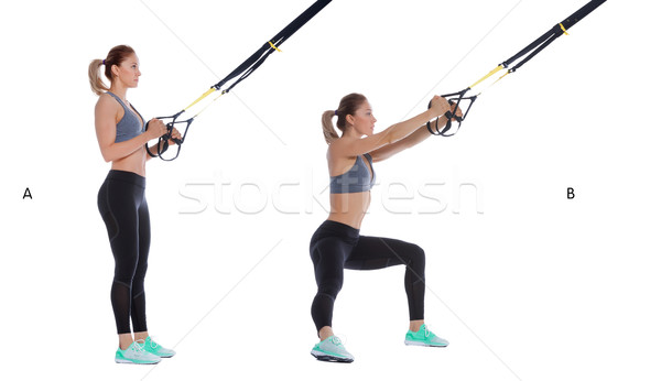 étape côté athlétique femme exercice [[stock_photo]] © blanaru