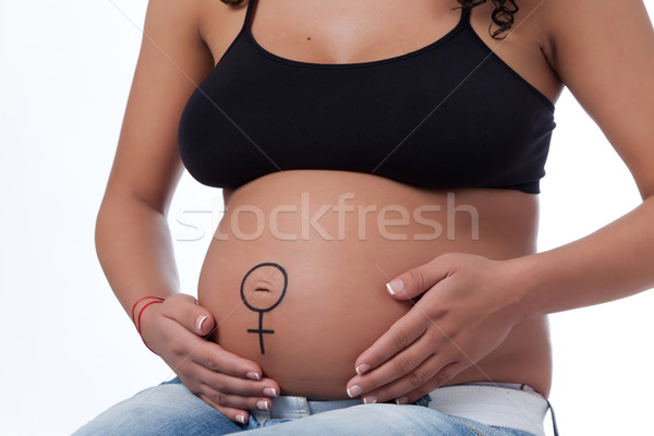 Expecting a baby girl Stock photo © blanaru