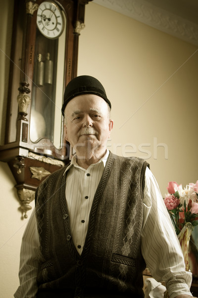 Vecchia coppia ritratto paese lato sorridere Foto d'archivio © blanaru