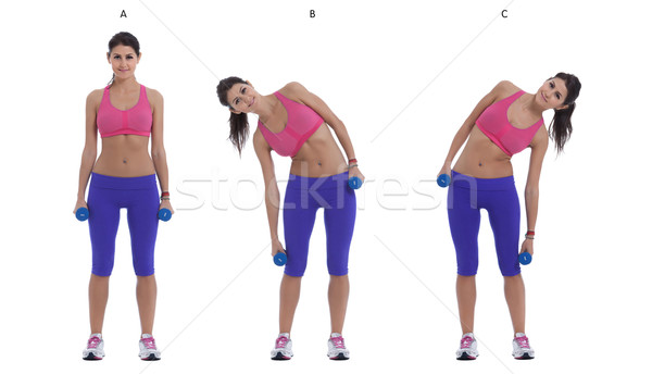 Side Bend With Dumbbells Stock photo © blanaru