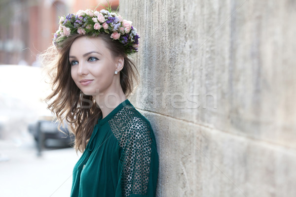 Careless young woman Stock photo © blanaru