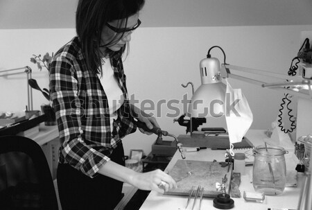 Travaux bijoutier bijoux atelier outils travail [[stock_photo]] © blanaru