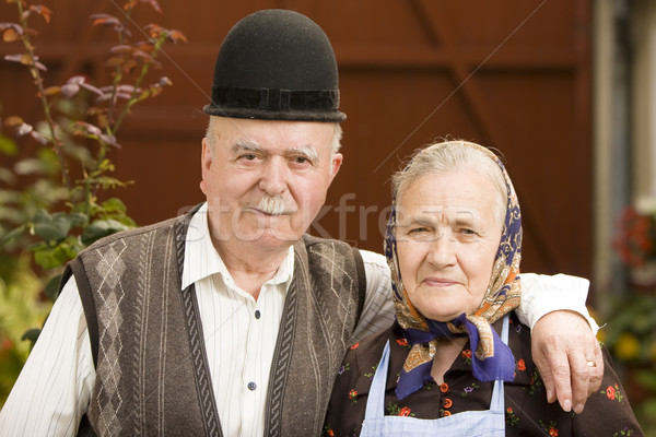 Yaşlı çift portre ülke yan aile sevmek Stok fotoğraf © blanaru