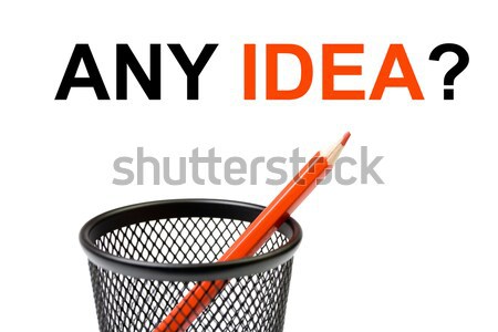 Red crayon in metal mesh holder isolated
 Stock photo © blasbike