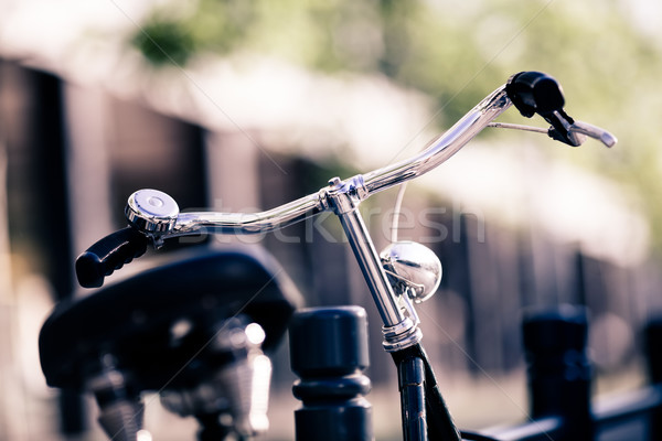 Vintage ciudad moto colorido retro luz Foto stock © blasbike