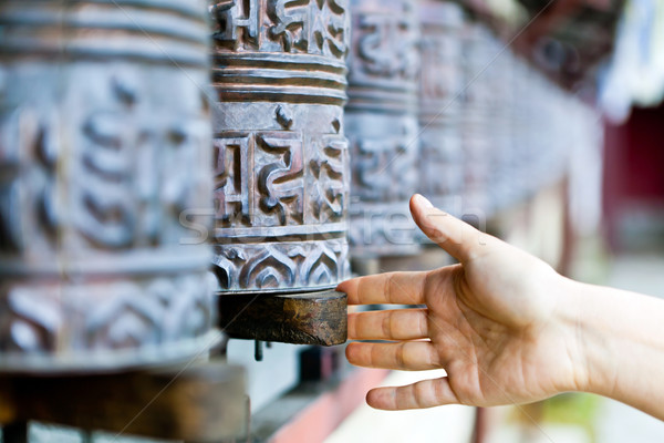 Modlitwy koła klasztor Nepal koła w. Zdjęcia stock © blasbike