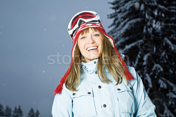 幸せ 女性 スノーボーダー 雪 雪 ストックフォト © blasbike