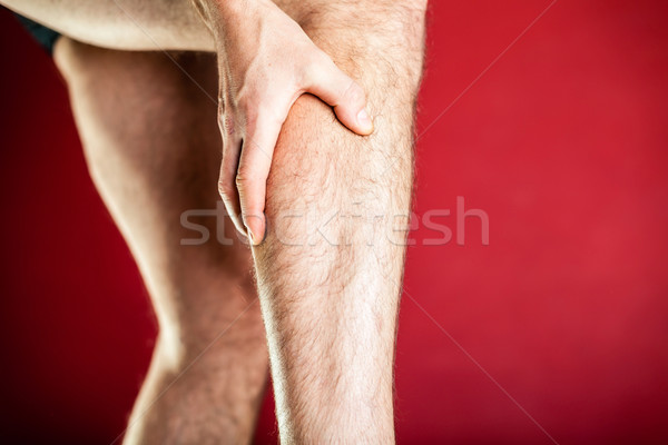 人身傷害 疼痛 運行 腿 亞軍 商業照片 © blasbike