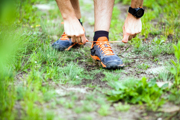 Foto stock: Corredor · esportes · sapato · homem · corrida · estrada · rural