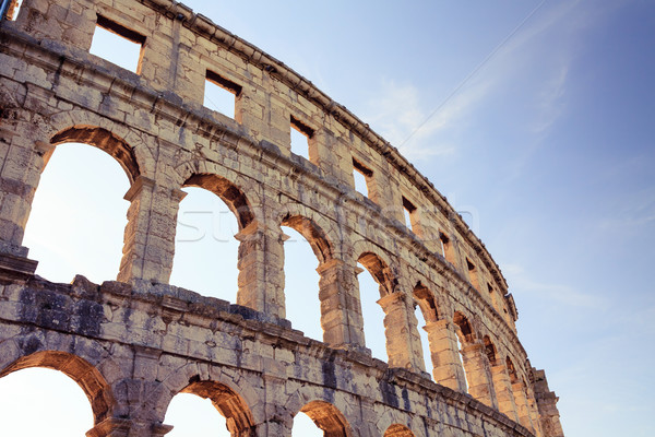 Romeinse amfitheater arena oude architectuur theater Stockfoto © blasbike