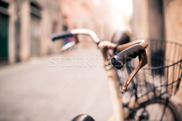 Ciudad bicicleta moto borroso hermosa bokeh Foto stock © blasbike
