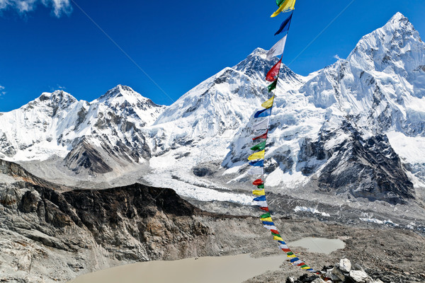 珠穆朗瑪峰 視圖 山 尼泊爾 景觀 商業照片 © blasbike