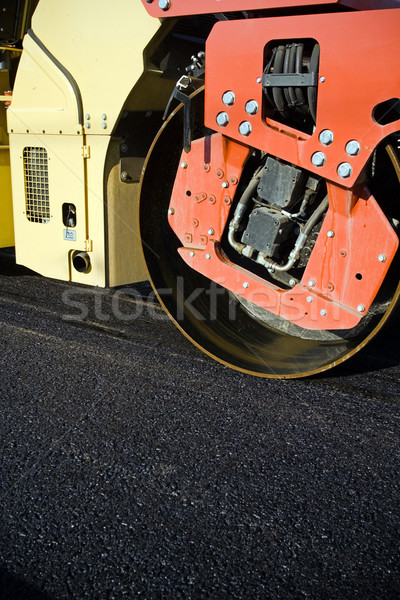 Road contruction and steamroller Stock photo © blasbike