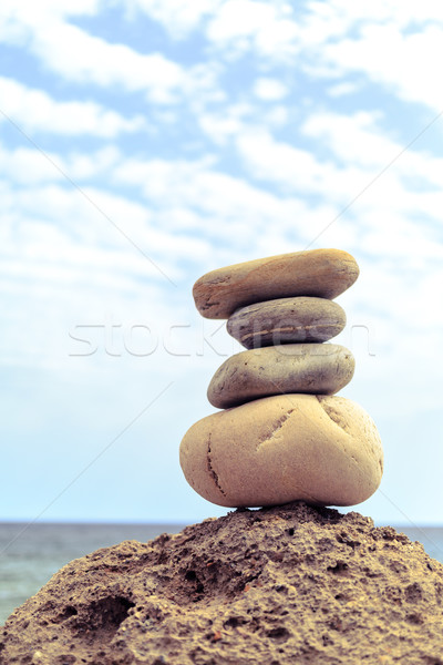 камней баланса вдохновение оздоровительный ретро Spa Сток-фото © blasbike
