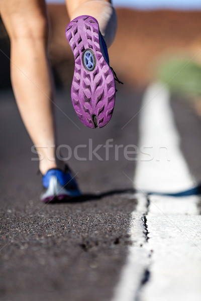 Walking or running legs in mountains, adventure and exercising Stock photo © blasbike