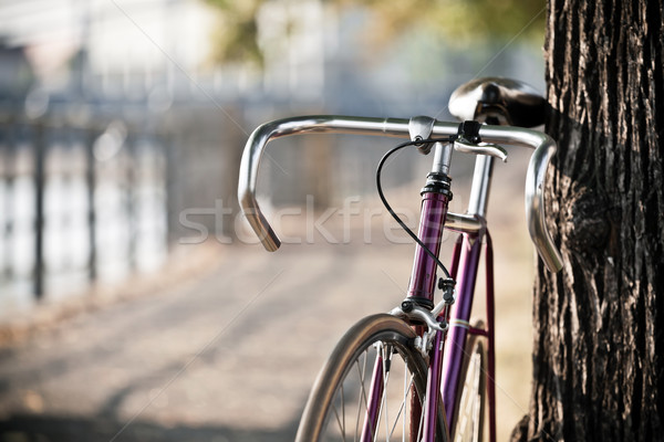 Estrada bicicleta rua cidade esportes pôr do sol Foto stock © blasbike