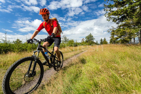 Горный велосипед человека верховая езда лесу гор велосипедов Сток-фото © blasbike
