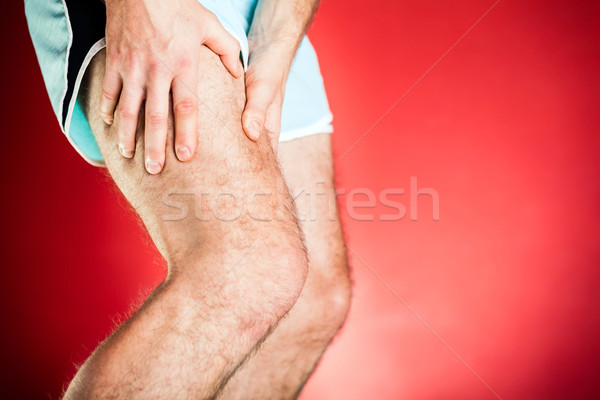 Courir blessure jambe douleurs musculaires blessure physique coureur Photo stock © blasbike