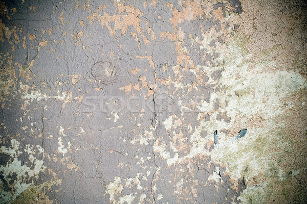 Grunge wall with peeling paint, texture with vignette Stock photo © blasbike