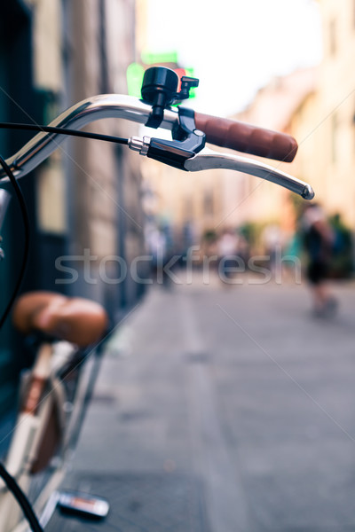 Ciudad bicicleta moto borroso hermosa bokeh Foto stock © blasbike