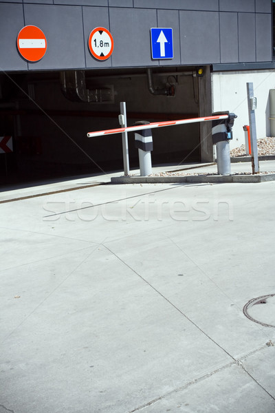 Underground parking garage gate Stock photo © blasbike