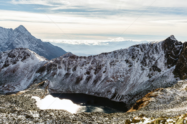 Mountains inspirational landscape view, sunny day in Tatra Mount Stock photo © blasbike