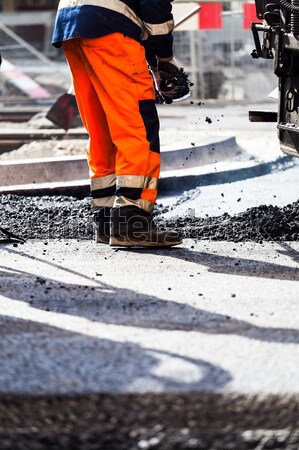 Budowa dróg pracowników człowiek pracy miasta budowy Zdjęcia stock © blasbike