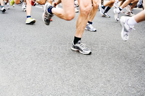 марафон Бегуны работает ног гонка Сток-фото © blasbike