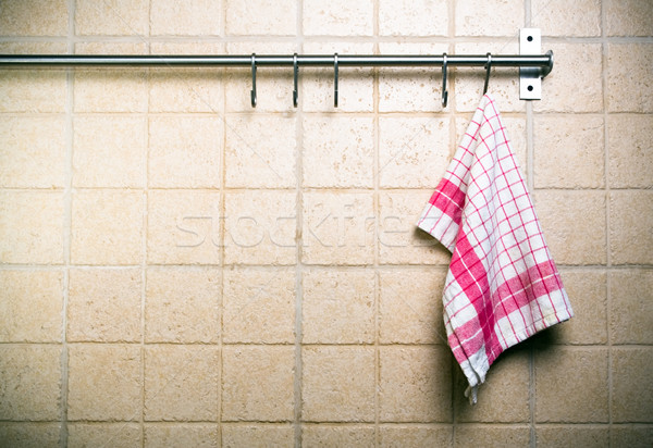 Kitchen, towel on wall alone Stock photo © blasbike