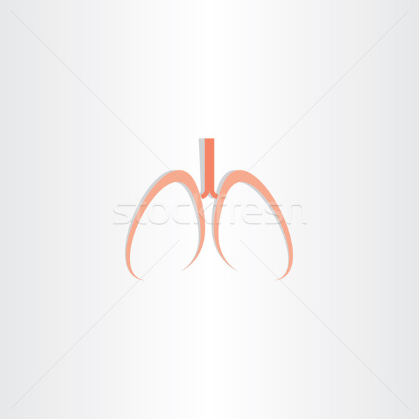 Stock photo: human lungs icon vector design