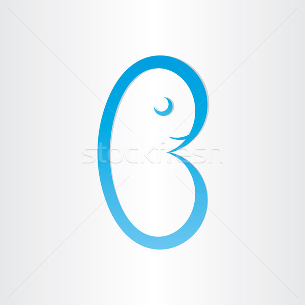 Carta bebé reproducción nacimiento símbolo azul Foto stock © blaskorizov