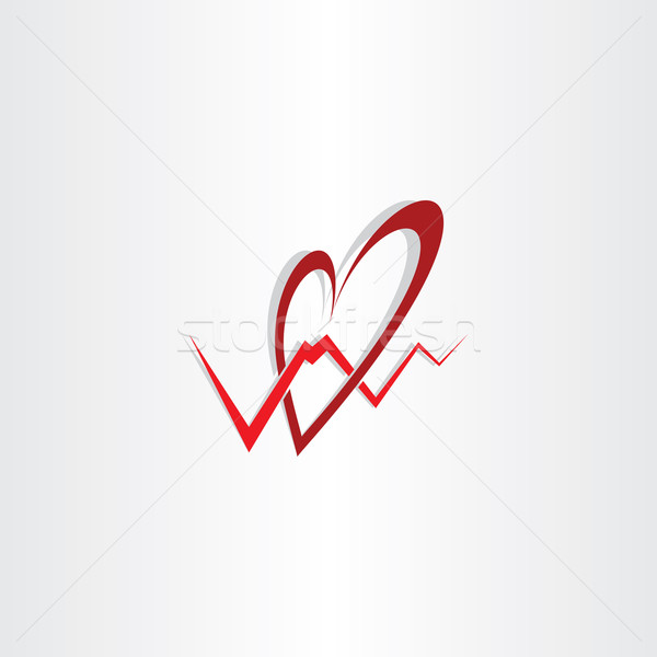 Stock fotó: Emberi · szív · orvosi · kardiológia · logo · vektor