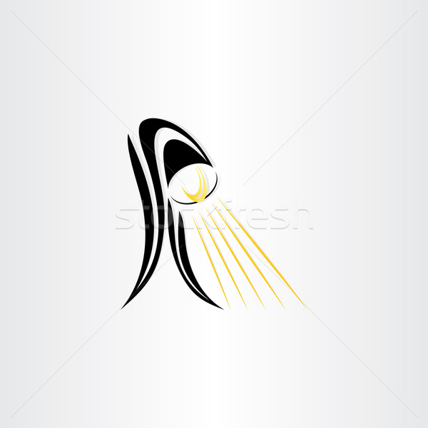 table lamp stylized icon design Stock photo © blaskorizov