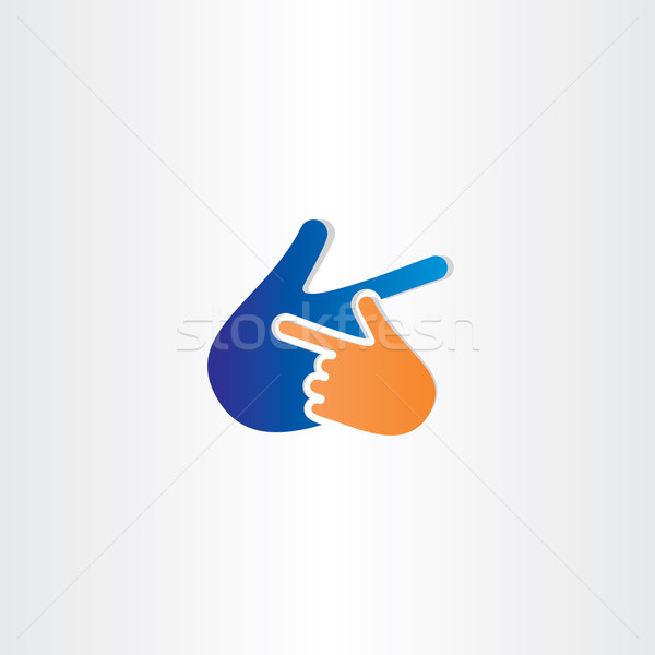 human hand pointer icon vector Stock photo © blaskorizov