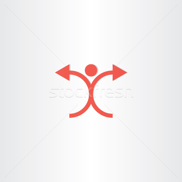 Człowiek arrow ręce ikona projektu strony Zdjęcia stock © blaskorizov