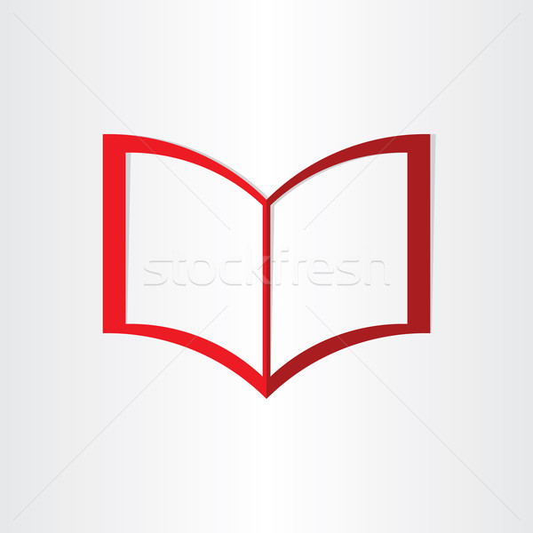 Rood boek symbool notebook frames papier Stockfoto © blaskorizov