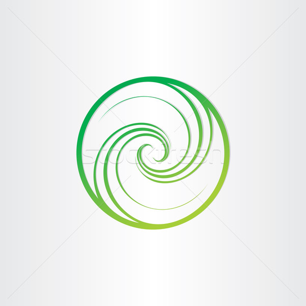 eco spyral green circle icon Stock photo © blaskorizov
