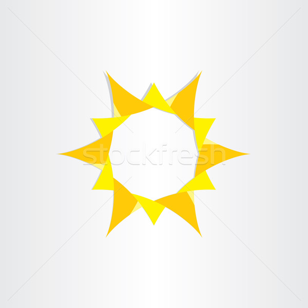 żółty słońce słońca ikona wektora projektu Zdjęcia stock © blaskorizov