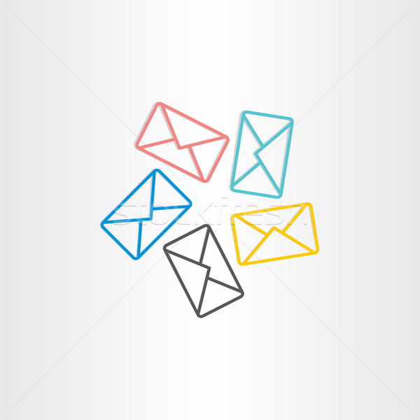 postal envelopes icon design Stock photo © blaskorizov